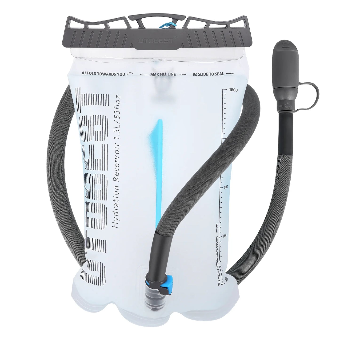 UTOBEST 1.5L/2L/3L Water Bladder Hydration Pack Reservoir TPU Water Storage Bag for Camping Cycling Running Hiking