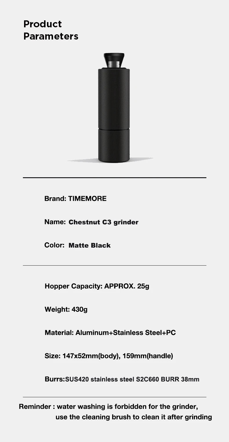 TIMEMORE Chestnut C3 Manual Coffee Grinder