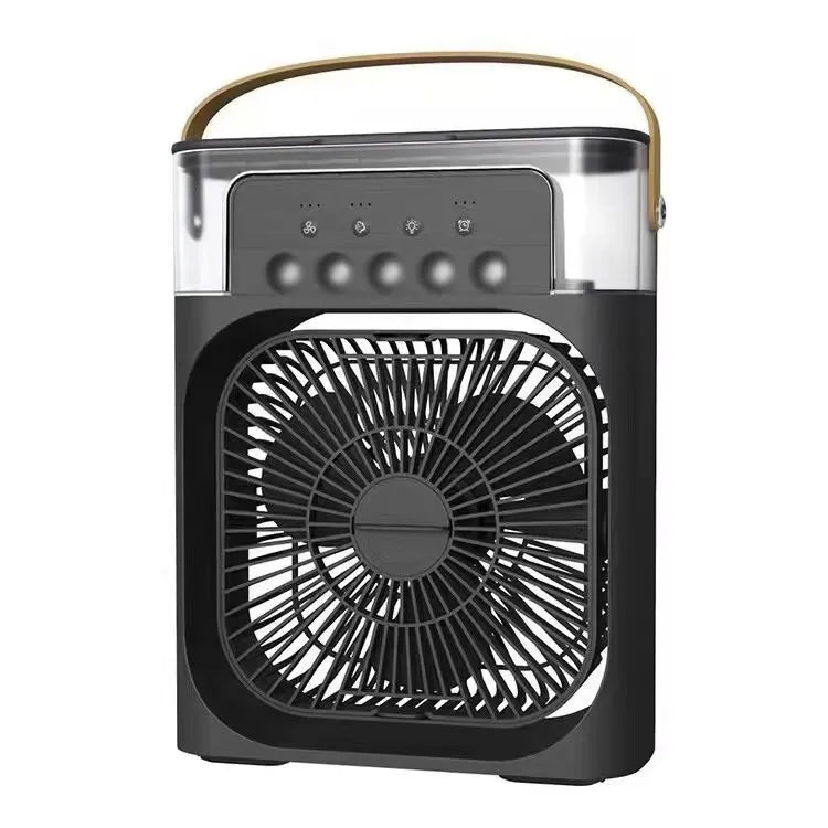 3 In 1 Mini Air Cooler Portable Cooling Fan With LED Night Light Humidifier Desktop Refreshing Appliance For Home Office Bedroom