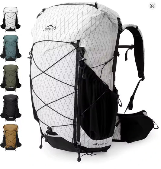 INOXTO Wilderness 45L hiking backpack shown in five available colours