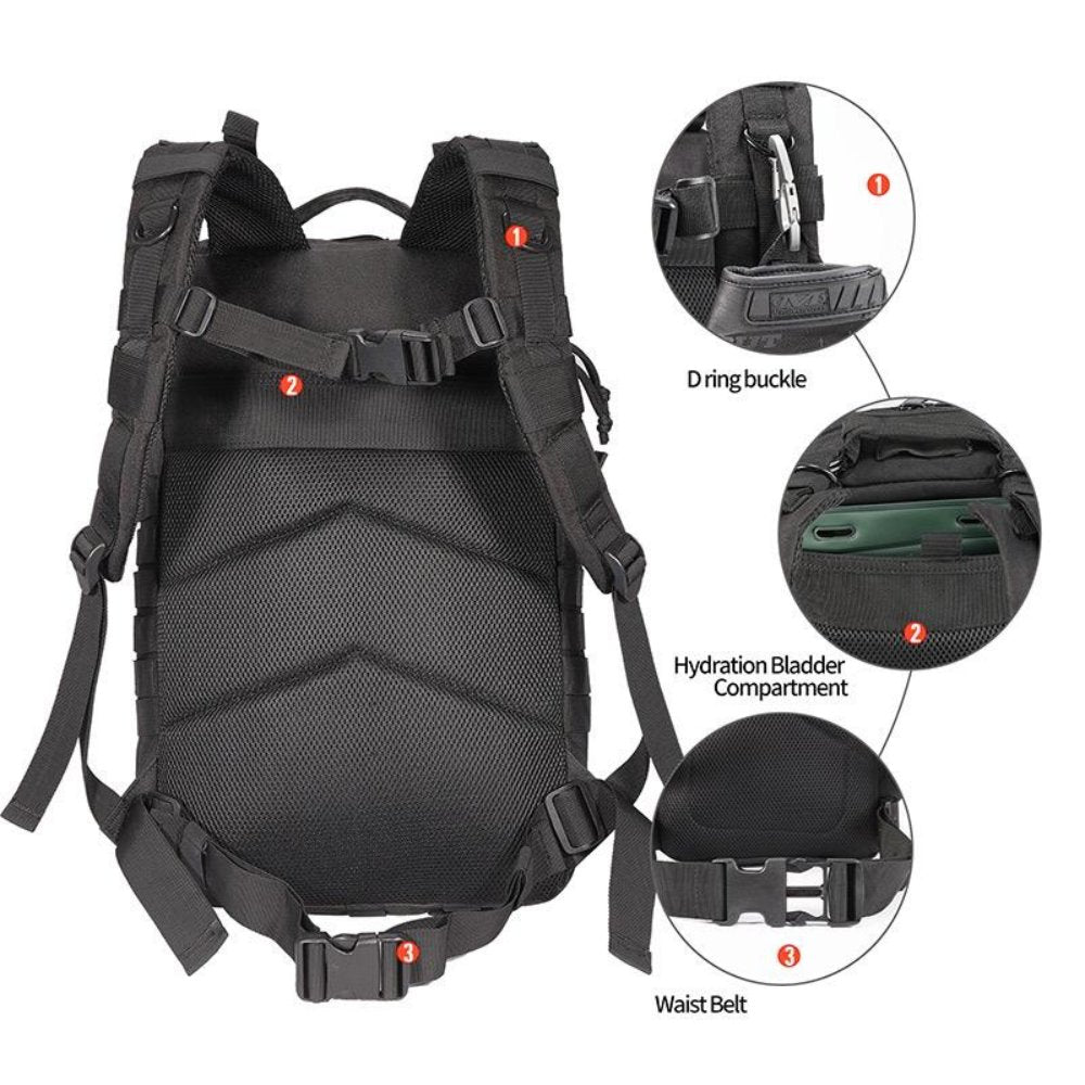 42L Tactical Backpack | MOLLE System, Waterproof & Rip-Proof