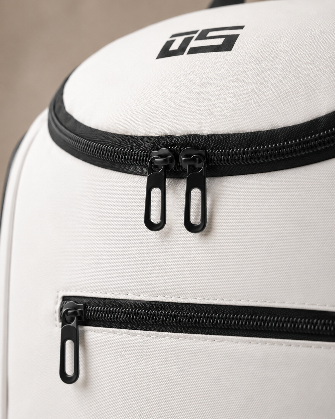 Close-up of ventilated shoe compartment on Scione gym backpack