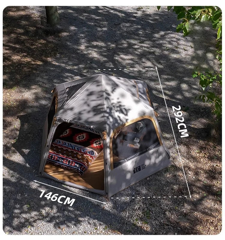 Hexagonal Inflatable Tent Outdoor Camping Overnight Camping Tent Quick Open Portable Folding Rainproof Sunproof Air Tent