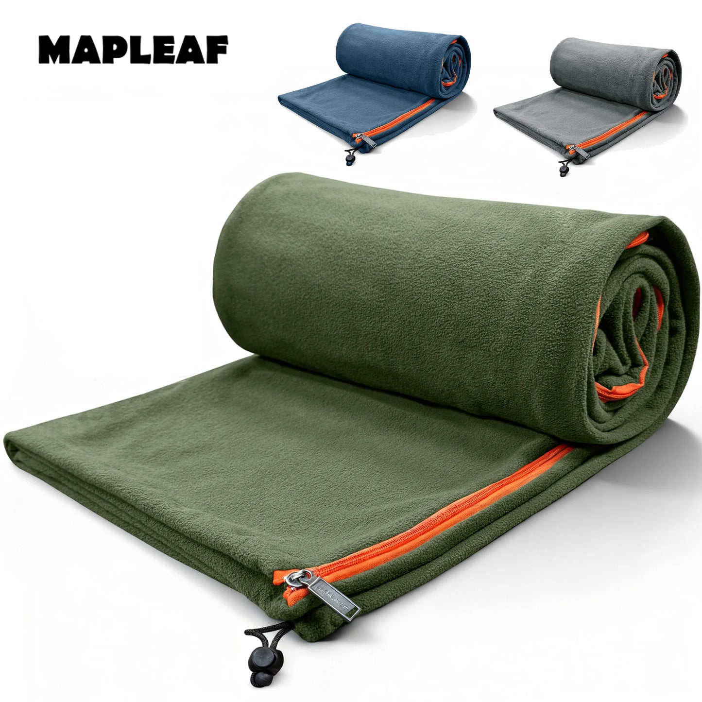 MAPLEAF Fleece Sleeping Bag Liner Lightweight Winter Sleeping Sack Sleeping Bag Sheet Travel Camping Sheet Camping Blanket Liner