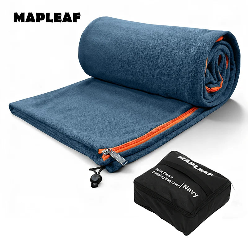 MAPLEAF Fleece Sleeping Bag Liner Lightweight Winter Sleeping Sack Sleeping Bag Sheet Travel Camping Sheet Camping Blanket Liner