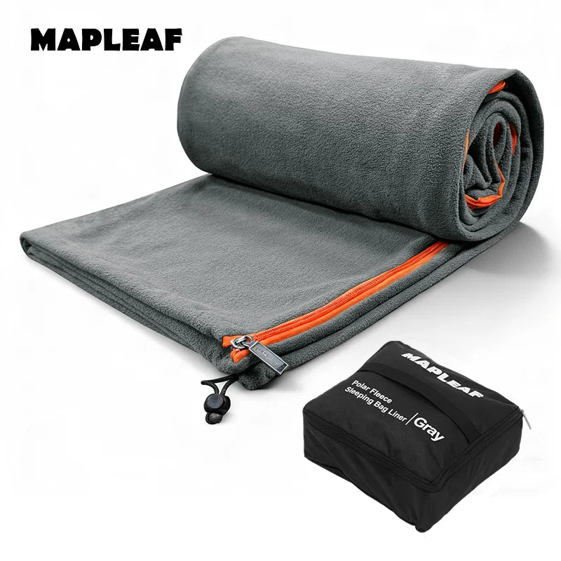 MAPLEAF Fleece Sleeping Bag Liner Lightweight Winter Sleeping Sack Sleeping Bag Sheet Travel Camping Sheet Camping Blanket Liner