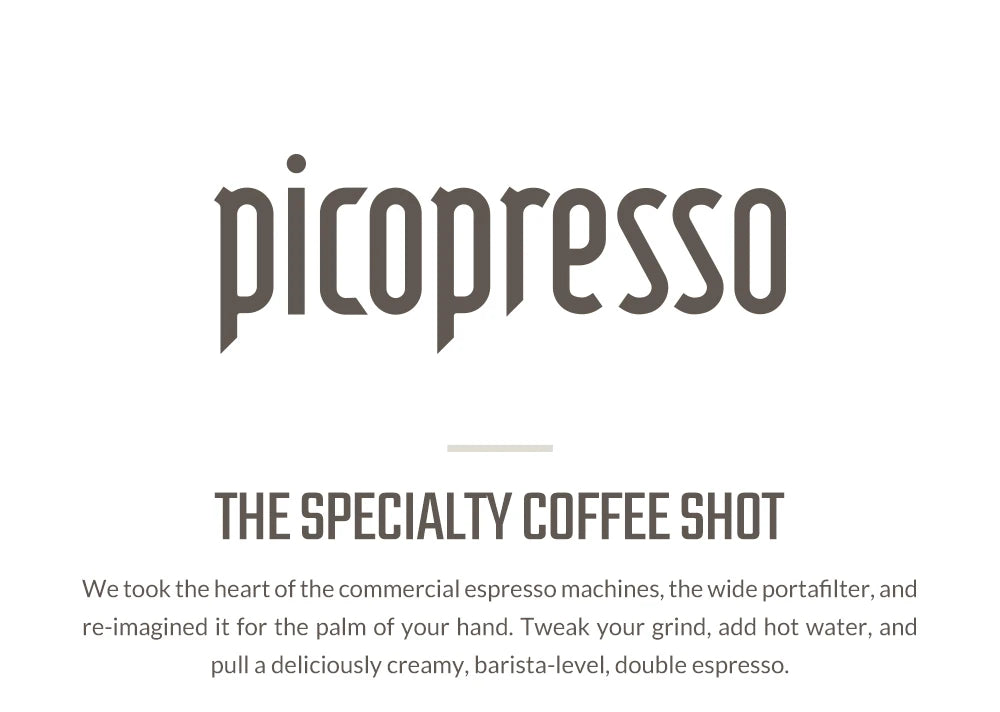 WACACO Picopresso Portable Espresso Maker — 18-Bar Pressure, Compact Travel Coffee Machine