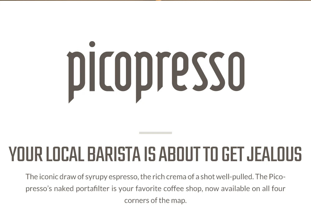 WACACO Picopresso Portable Espresso Maker — 18-Bar Pressure, Compact Travel Coffee Machine