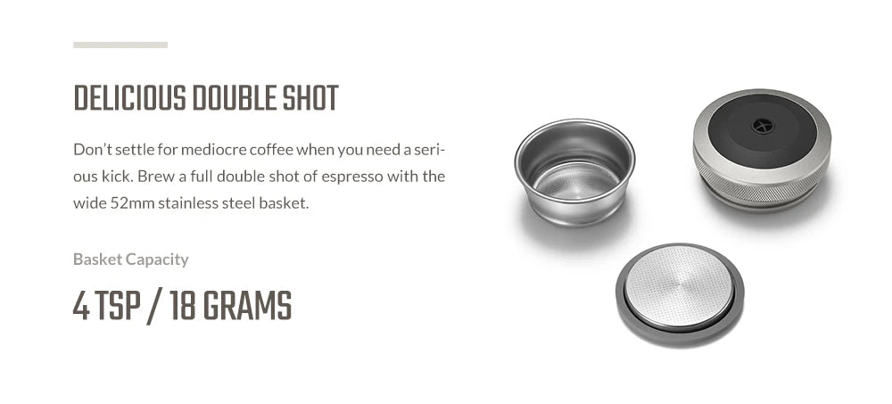 WACACO Picopresso Portable Espresso Maker — 18-Bar Pressure, Compact Travel Coffee Machine