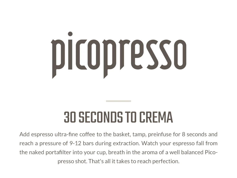 WACACO Picopresso Portable Espresso Maker — 18-Bar Pressure, Compact Travel Coffee Machine