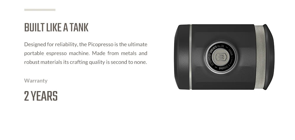 WACACO Picopresso Portable Espresso Maker — 18-Bar Pressure, Compact Travel Coffee Machine