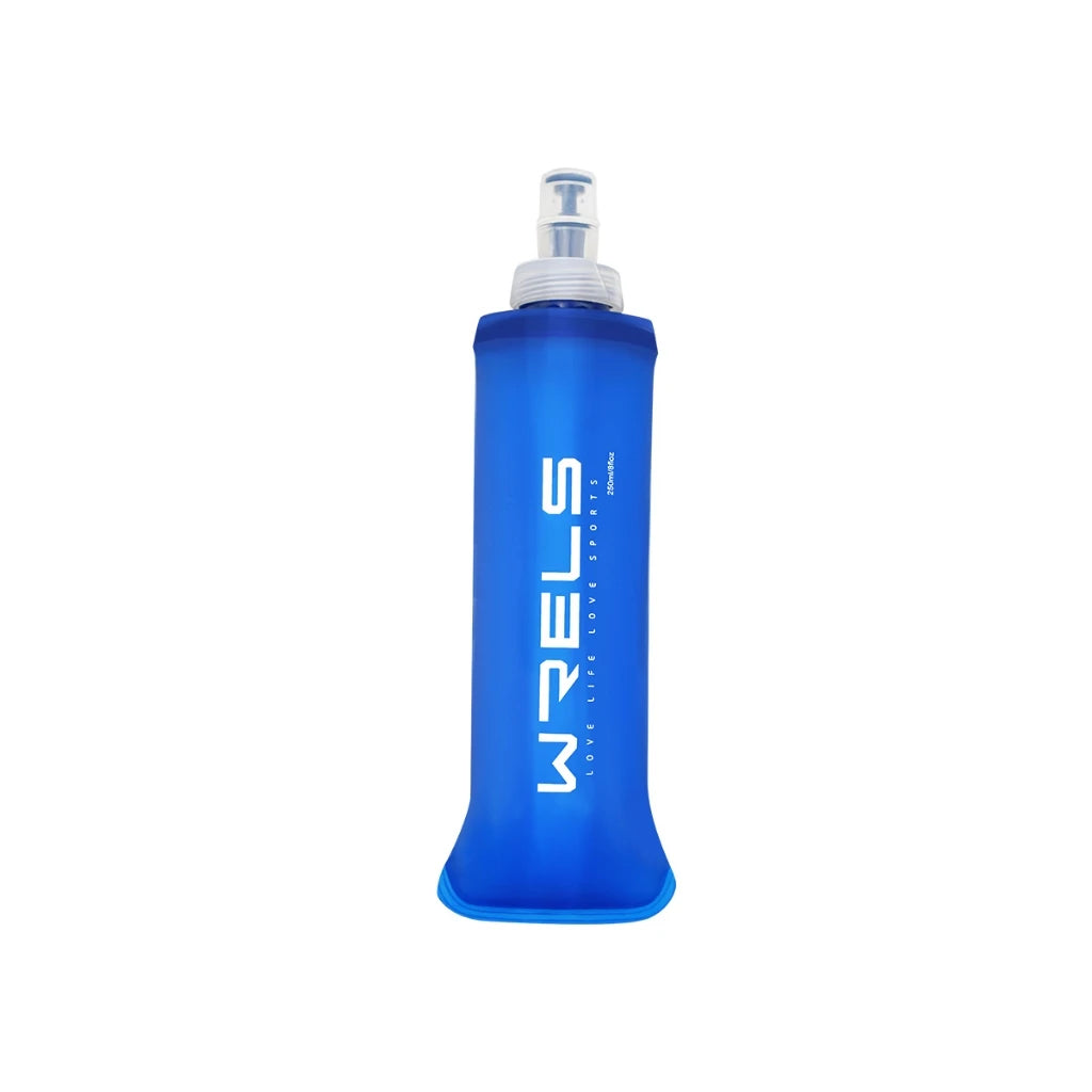 WRELS Folding Water Bottle TPU BPA-Free Collapsible Soft Flask Outdoor Sport Hiking Camping Running Portable Soft Water Bottle