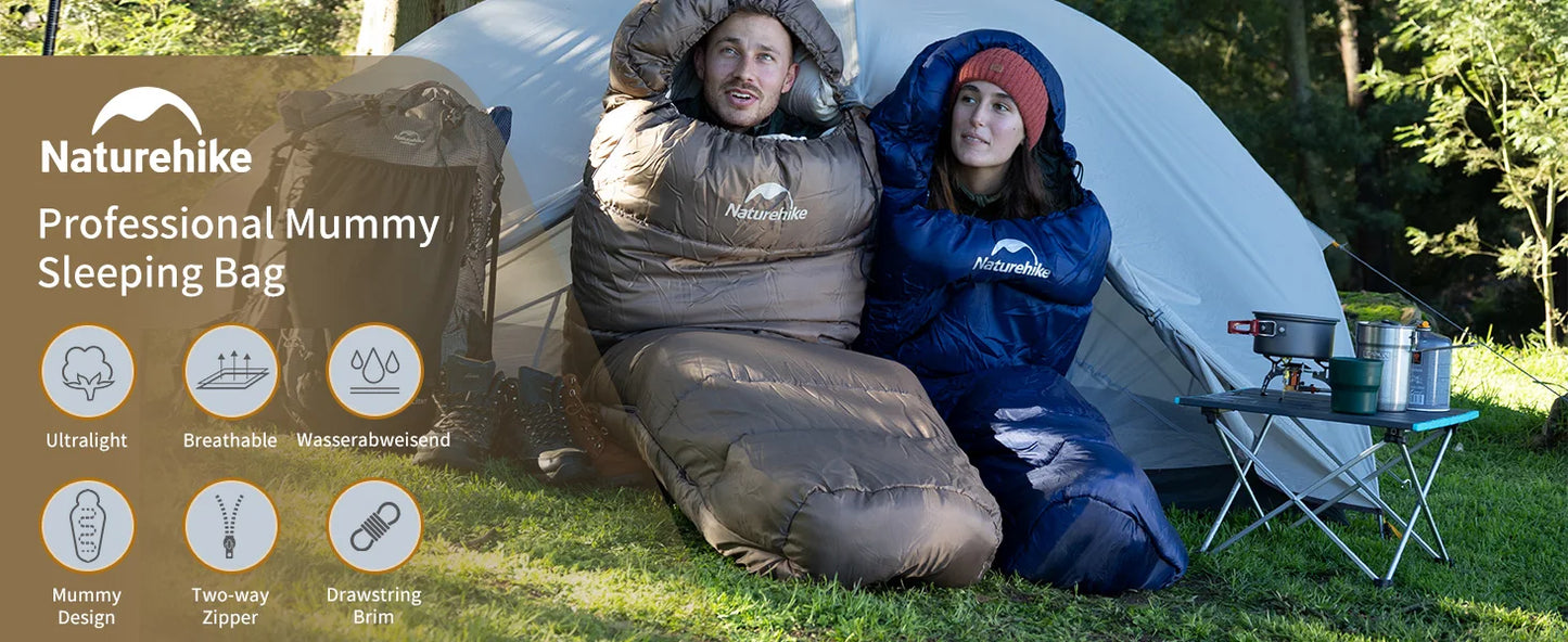 Naturehike Mummy Sleeping Bag | Winter Rated -12°C Lightweight MJ300/MJ600