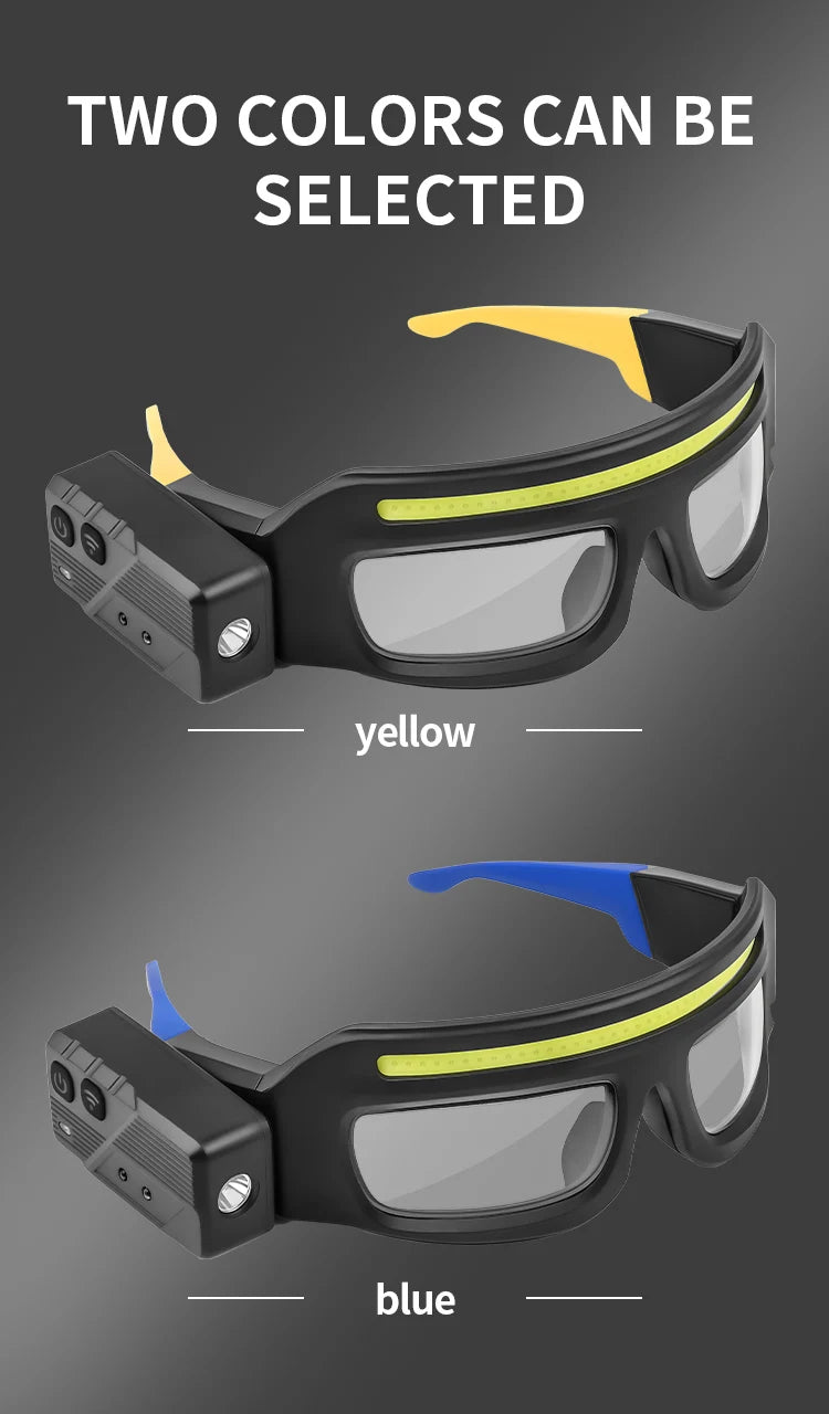 XTE COB Glasses Headlamp | 500LM, Touch Sensor, Dual Beam, USB-C