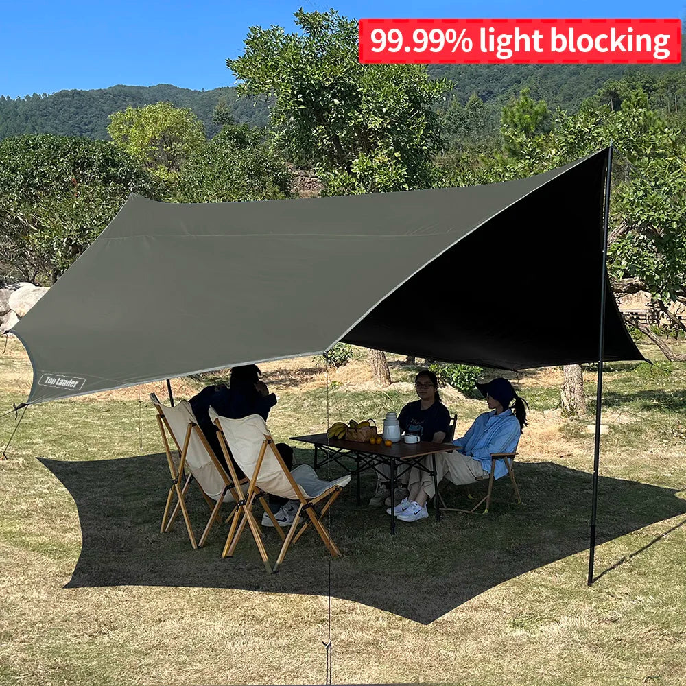5.1x5.1m Octagon Black Coating Tarp | 8000mm Waterproof, UV Block