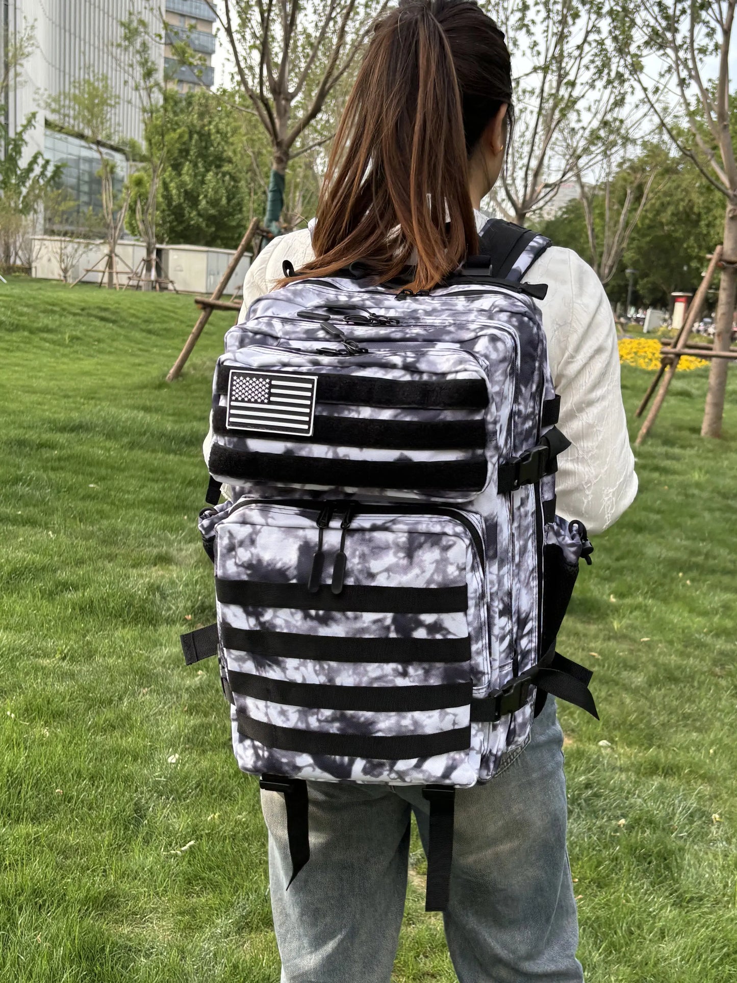 45L Tactical MOLLE Backpack | Waterproof Nylon, Softback