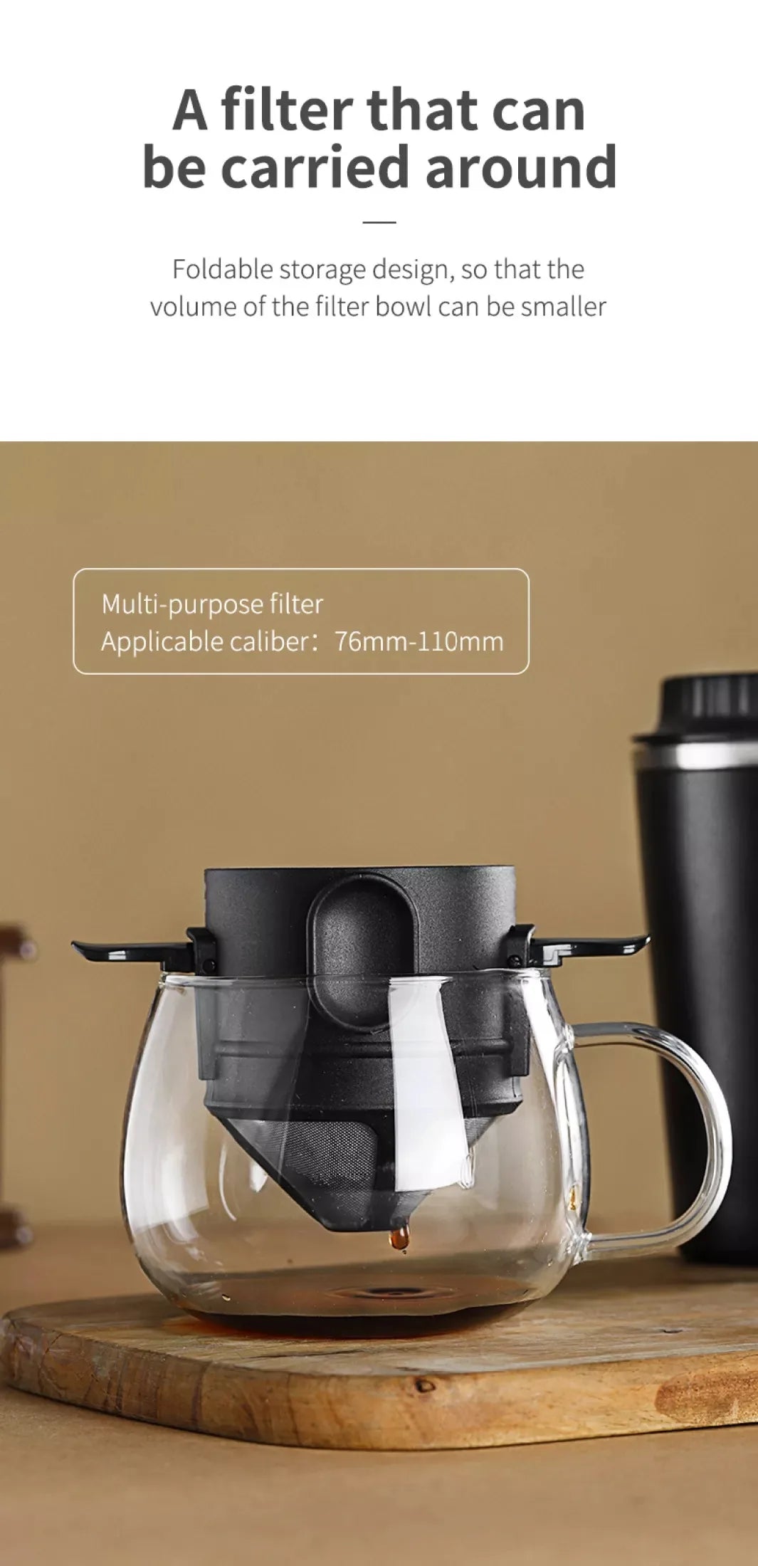 Stainless Steel Pour-Over Coffee Dripper