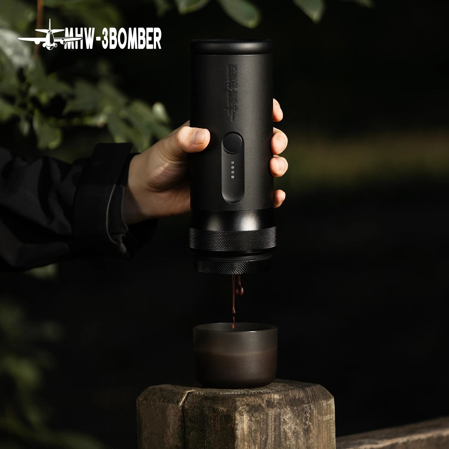 MHW-3BOMBER X-Press58 portable USB electric espresso machine with 58mm portafilter and storage kit