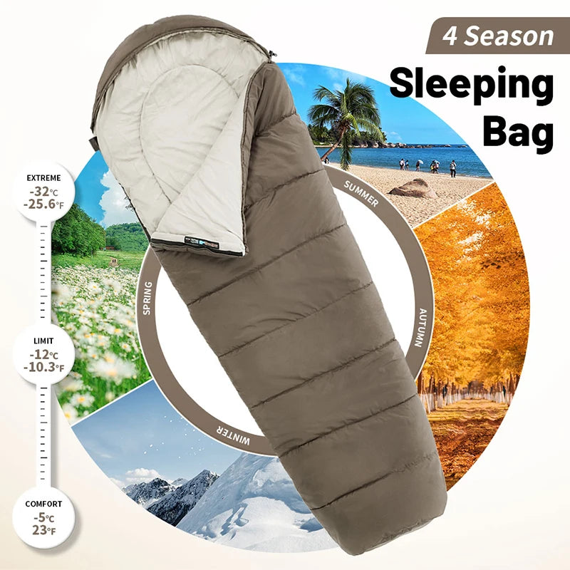 Naturehike Mummy Sleeping Bag | Winter Rated -12°C Lightweight MJ300/MJ600