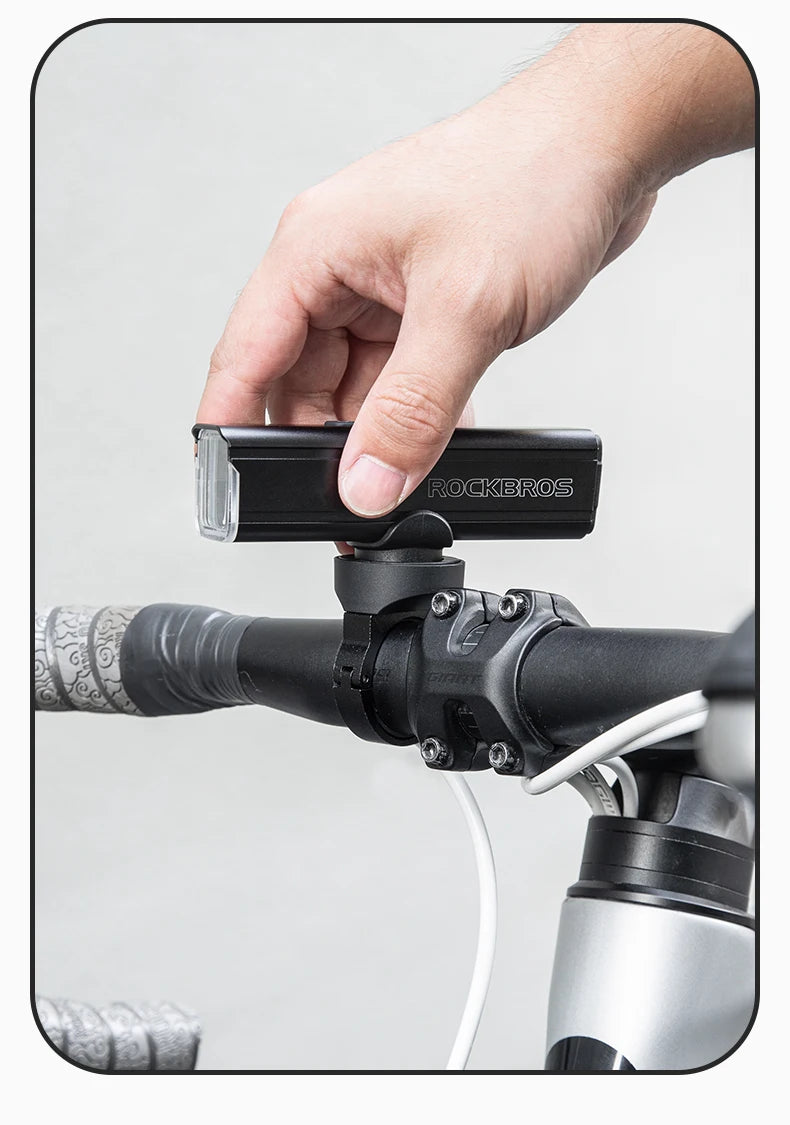 ROCKBROS 1000LM Bike Light Front Lamp Type-C Rechargeable LED 4500mAh Bicycle Light Waterproof Headlight Bike Accessories
