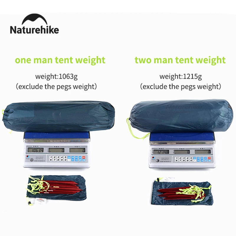 Naturehike Tagar Ultralight Hiking Tent Outdoor Summer Lightweight Camping Rainproof 1-2 Person Tent
