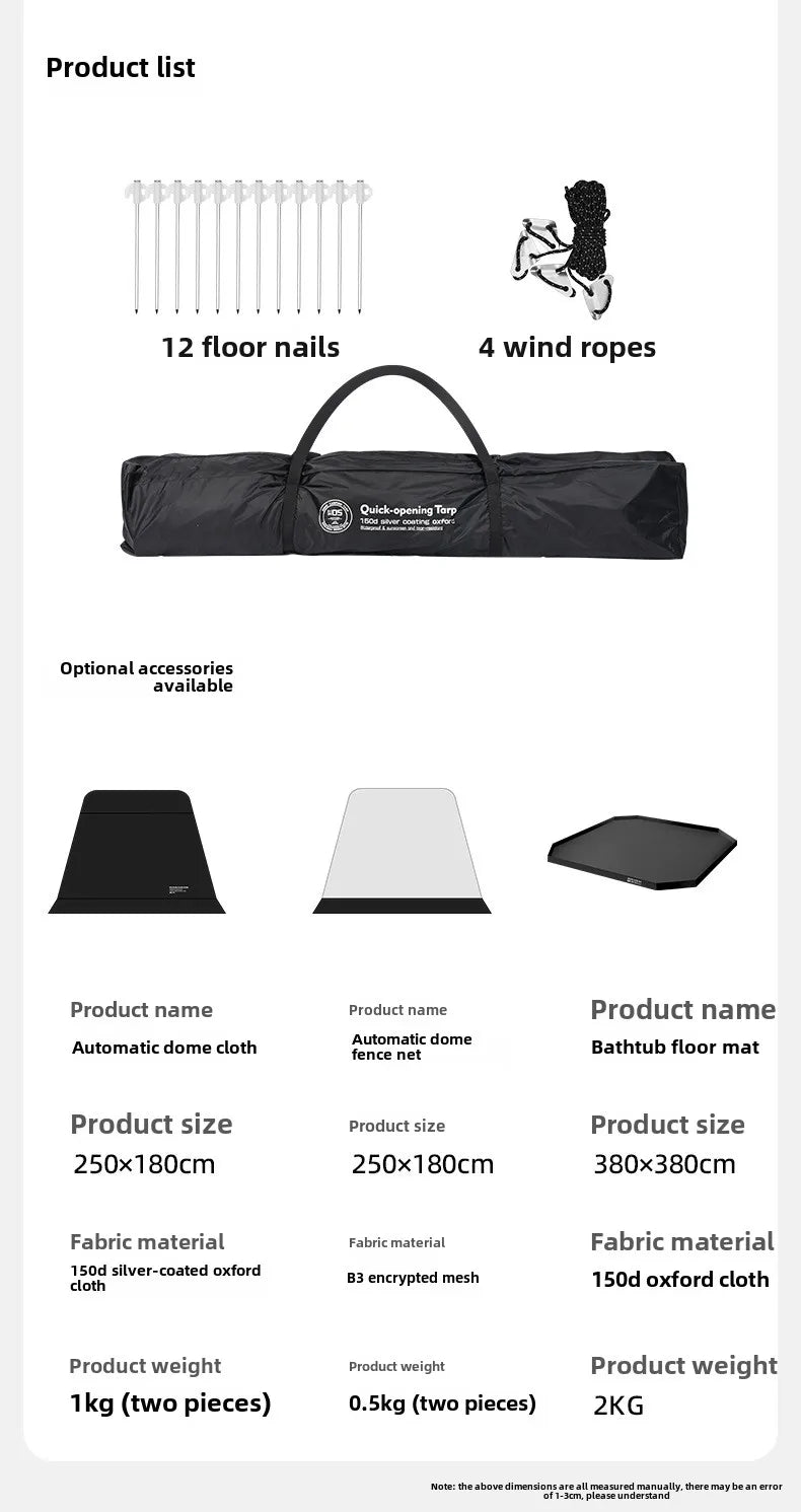 ShineTrip Oversized Dome Tent | Quick Setup 3-4 Person Waterproof Camping