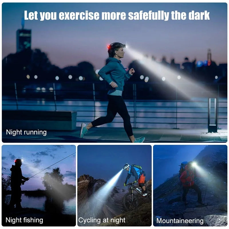 Powerful XHP100 Led Headlamp Zoomable USB Rechargeable High Power Headlight Waterproof Output 18650 Super Bright Head Torch