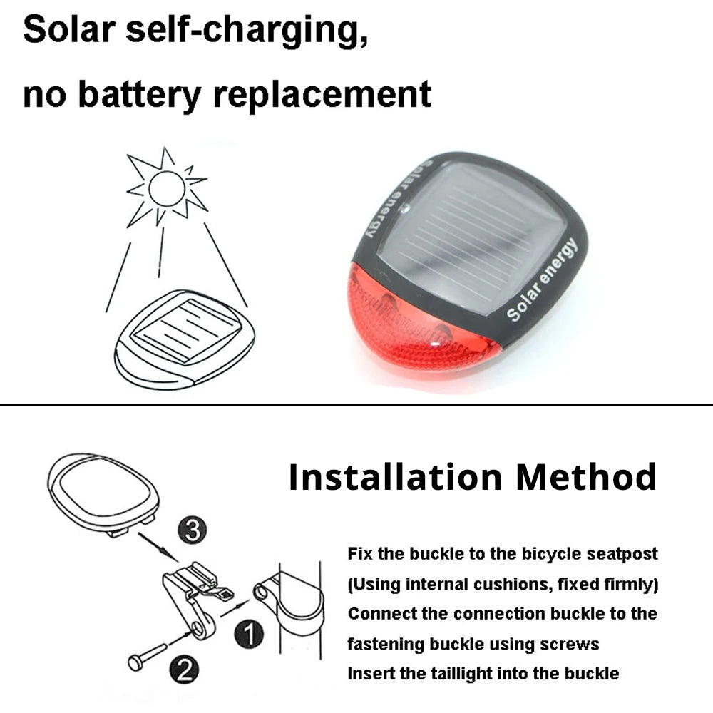 Rechargeable Bike Headlight with Horn — Solar & USB MTB Road Cycling Light Set