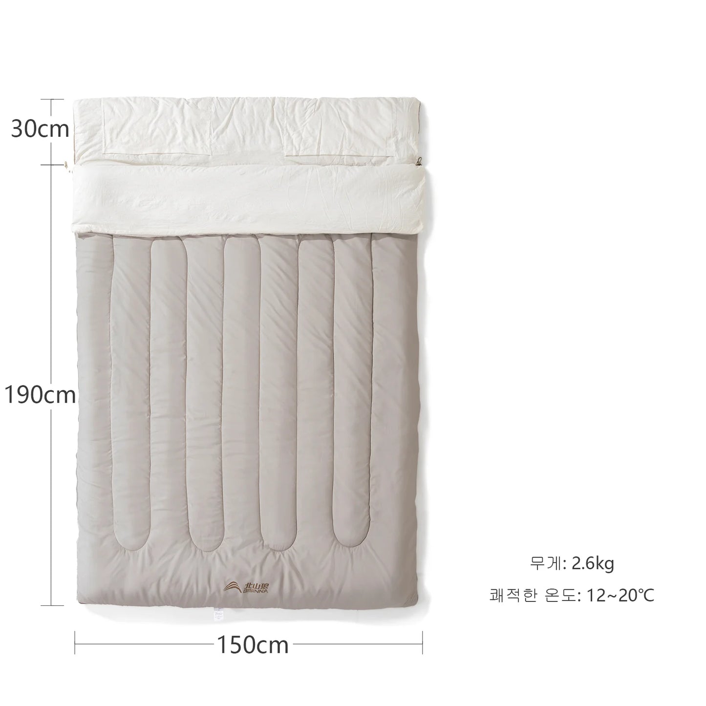 BISINNA 2 Person Camping Sleeping Bag Portable Detachable Sleeping Bag for Travel Outdoor Hiking