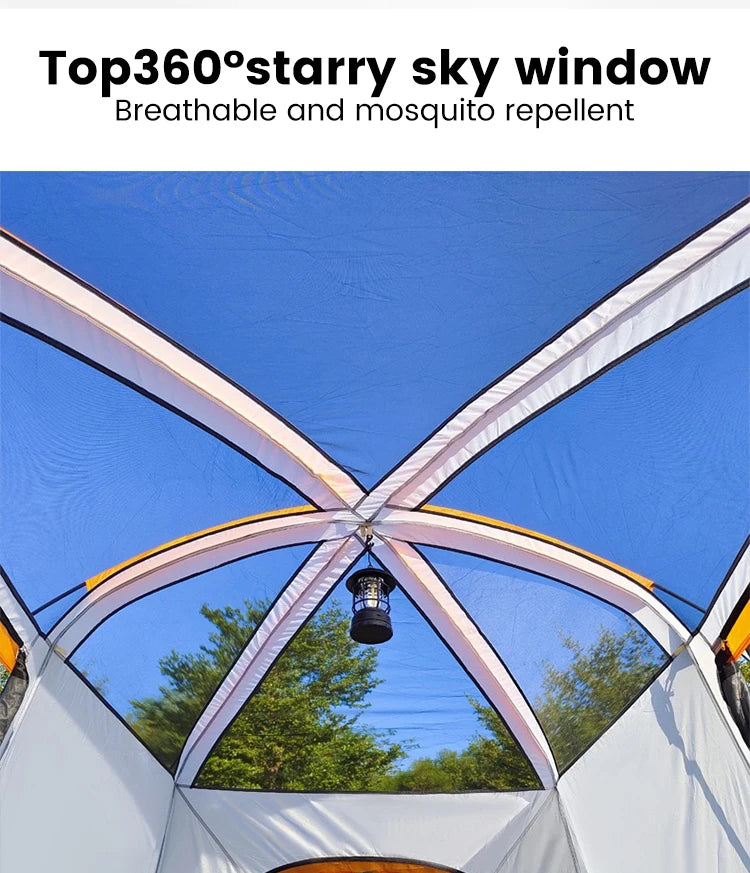 8-12 Person Family Tent | 2 Bedrooms + Living Room, 4-Season