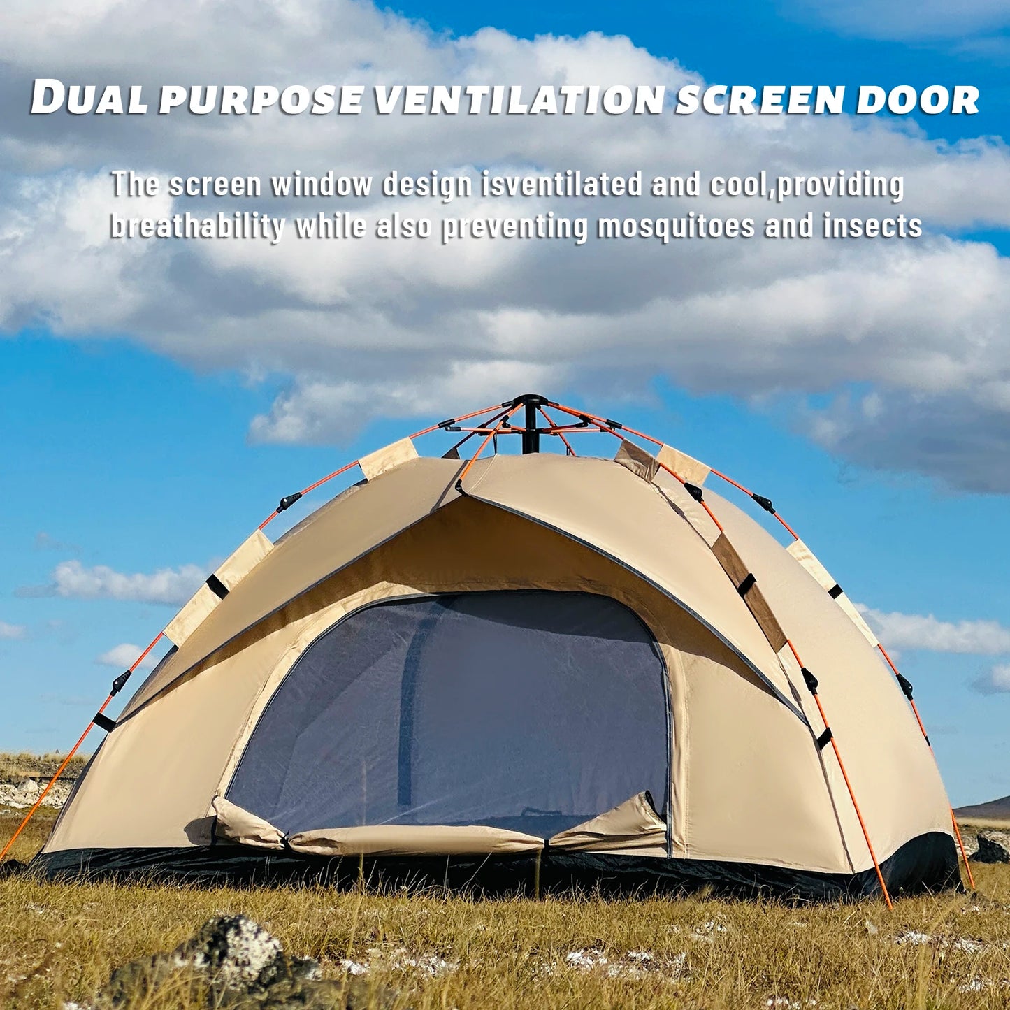Outdoor Automatic Quick-opening Tent Automatic Rainproof Sunshine-proof Tent Fishing Beach Sunshine Shelter 4 Person Tents