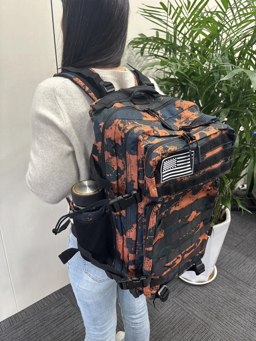 45L Tactical MOLLE Backpack | Waterproof Nylon, Softback