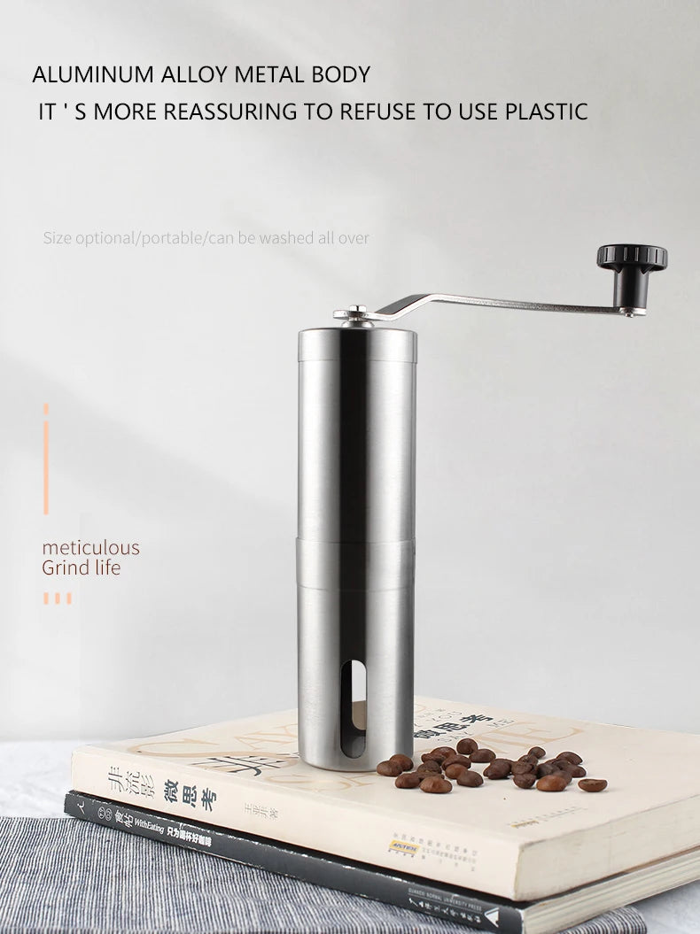Portable Manual Coffee Grinder with Ceramic Burr