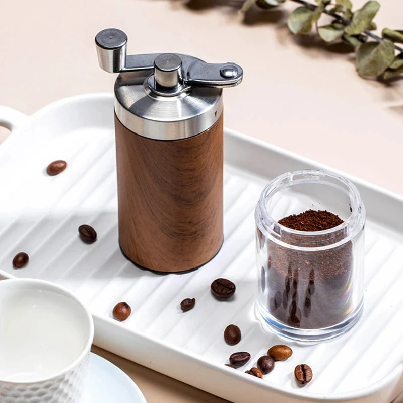 Portable Wood Grain Coffee Bean Grinder