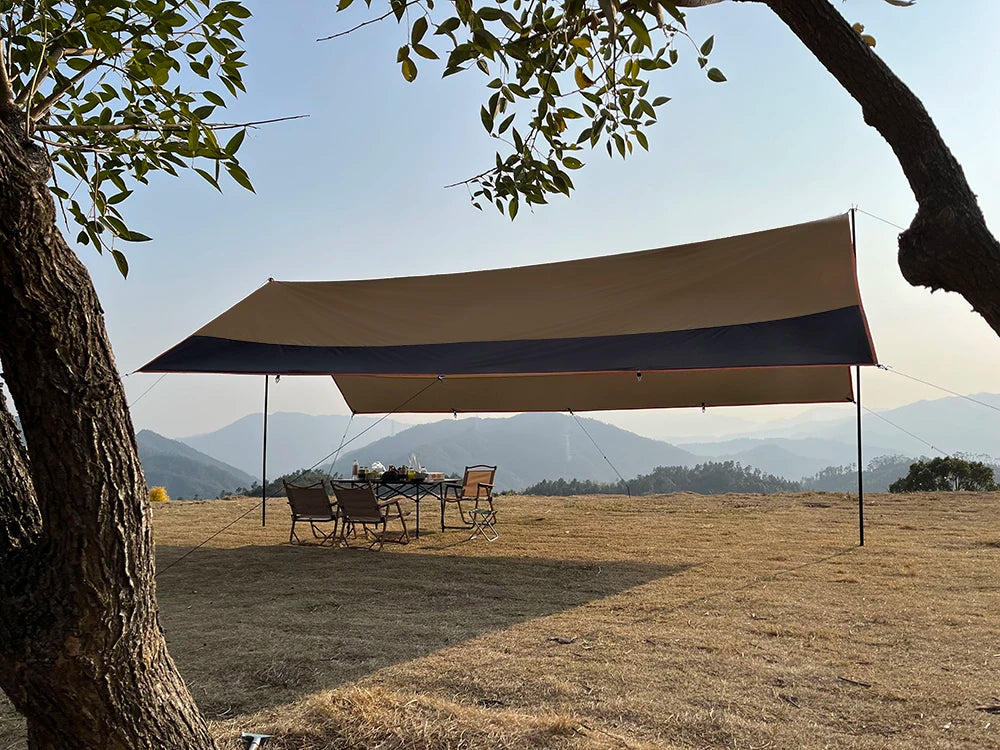 4.4x6m Oxford Camping Tarp | 3000mm Waterproof, UV Shield, 12 Anchor Points