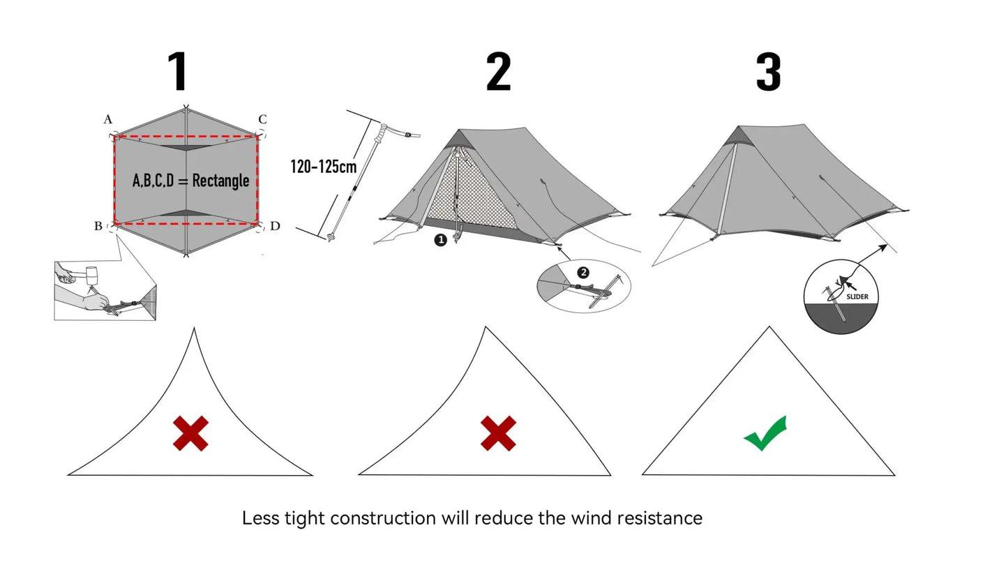 FLAME'S CREED LanShan 2 Person Tent | Ultralight 15D Silnylon Camping