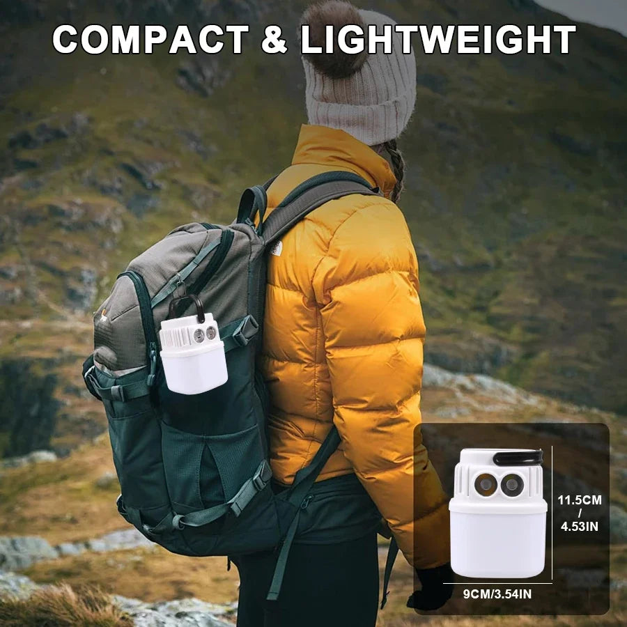 Solar LED Camping Lantern — USB Rechargeable Waterproof Tent Light for Hiking & BBQ