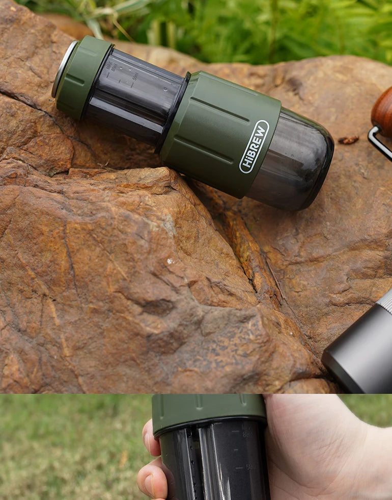 HiBREW H4D 2-in-1 Portable Espresso Maker — Hand-Press, Capsule & Ground, Hot/Cold