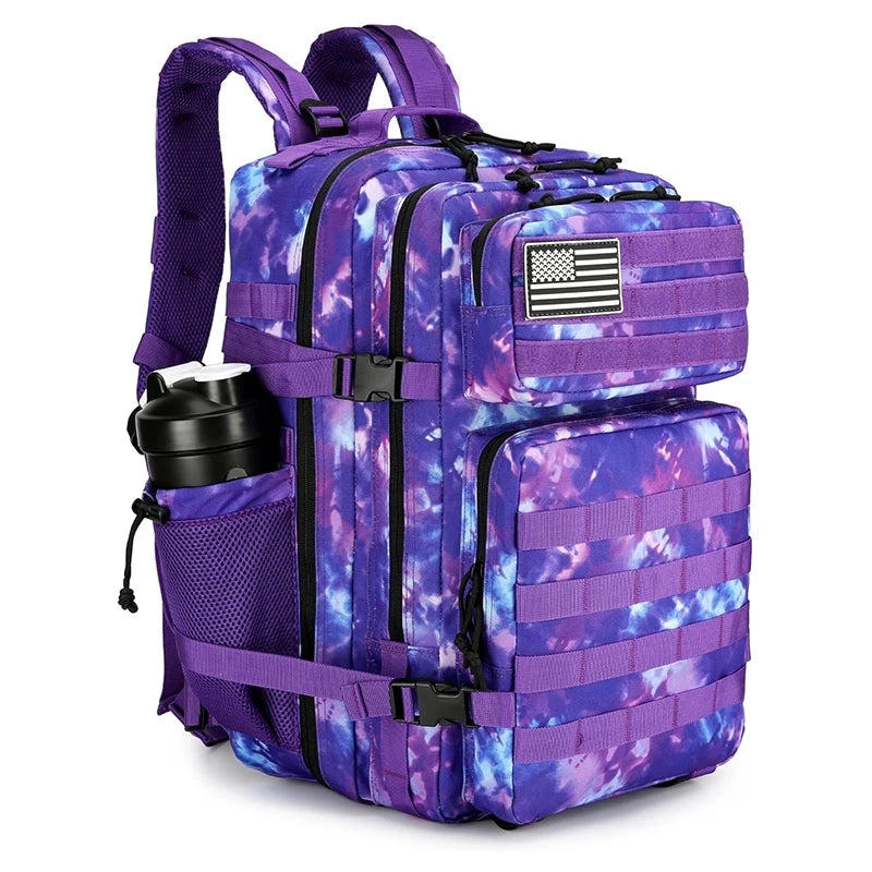 45L Tactical MOLLE Backpack | Waterproof Nylon, Softback