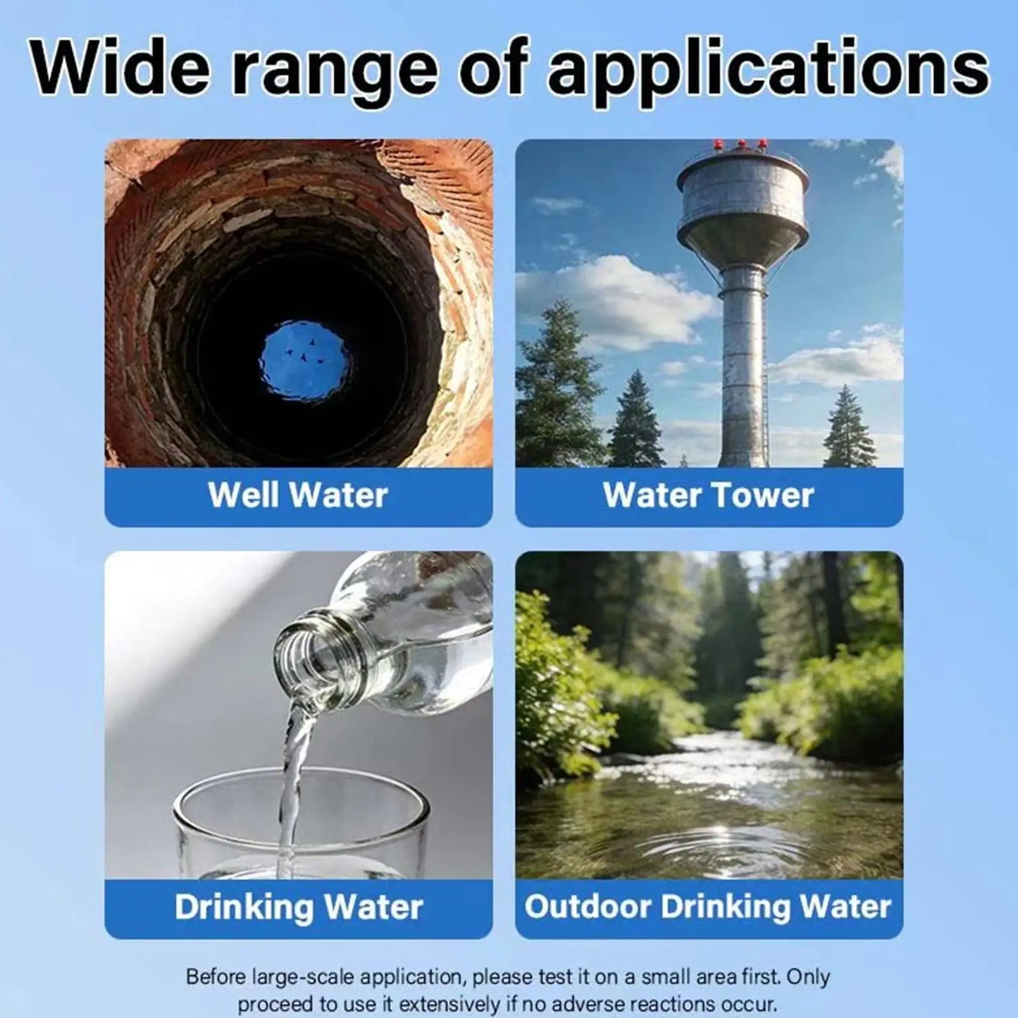 Fast Dissolving Water Purification Tablets Portable Effective Emergency Drinking Water Cleaner for Camping Hiking Backpacking