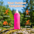 150ml/250ml/500ml Collapsible Silicone Water Bottle with Bite Valve, Outdoor Portable for Running Camping Hiking Travel