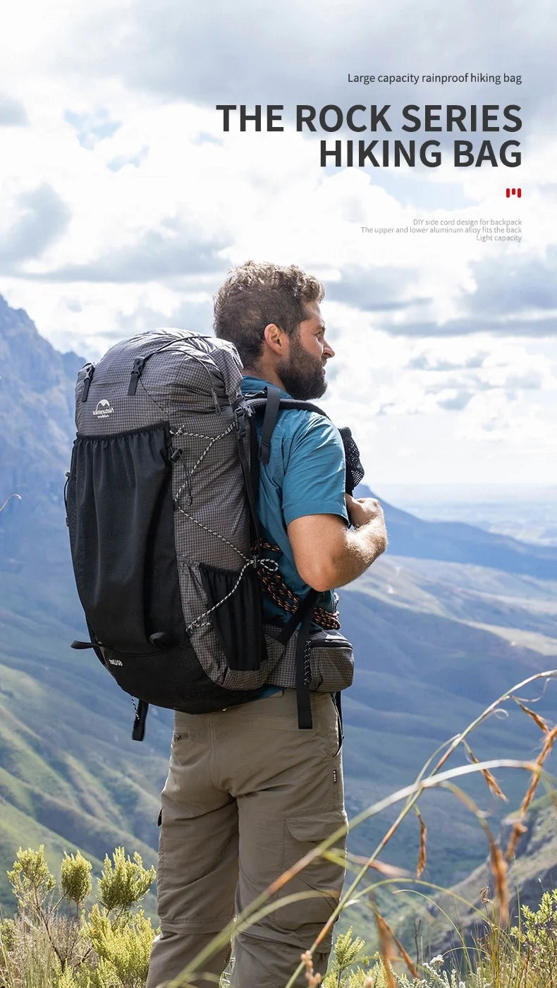 Naturehike Rock Series Hiking Backpack | 40L / 60L, Rain Cover, 420D Nylon