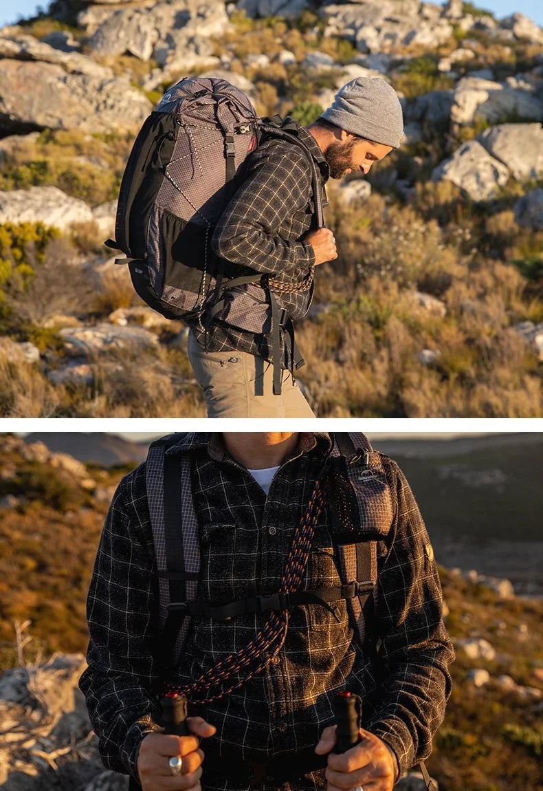Naturehike Rock Series Hiking Backpack | 40L / 60L, Rain Cover, 420D Nylon