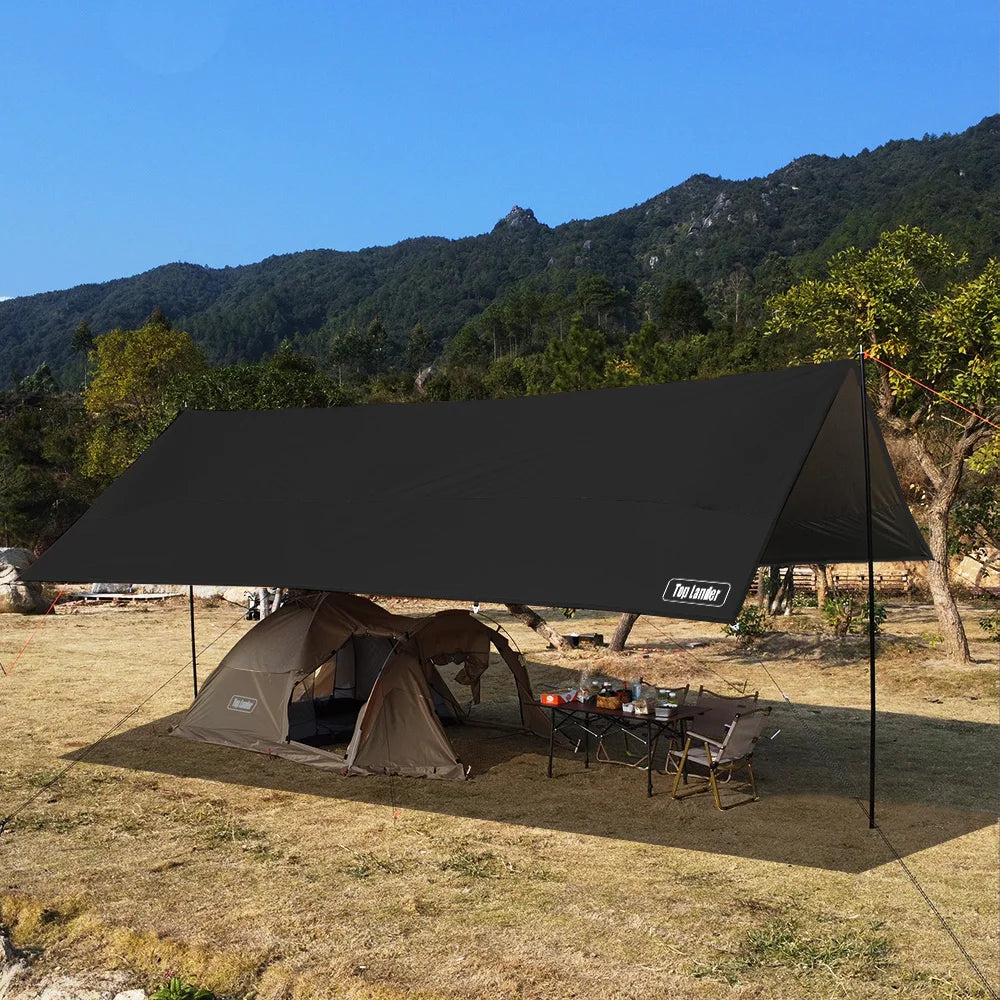 4.4x6m Oxford Camping Tarp | 3000mm Waterproof, UV Shield, 12 Anchor Points