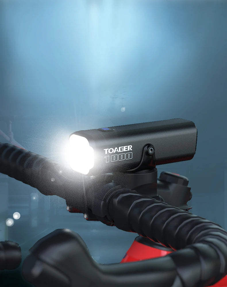 TOAGER 1000LM Bike Light Front Lamp Type C Rechargeable LED 21700 4500mAh Bicycle Light IPX6 Bicycle headlights Bike Accessories