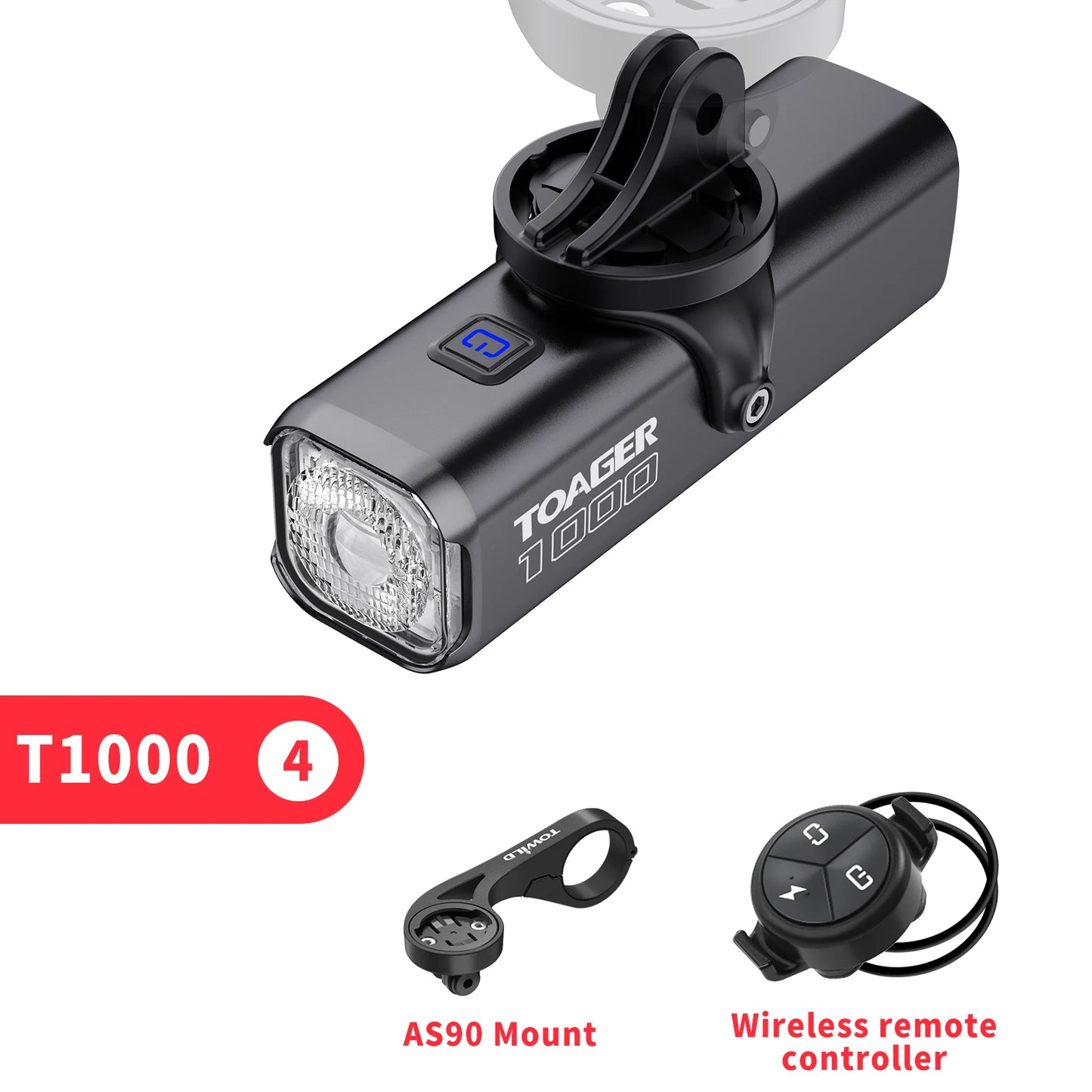 TOAGER 1000LM Bike Light Front Lamp Type C Rechargeable LED 21700 4500mAh Bicycle Light IPX6 Bicycle headlights Bike Accessories