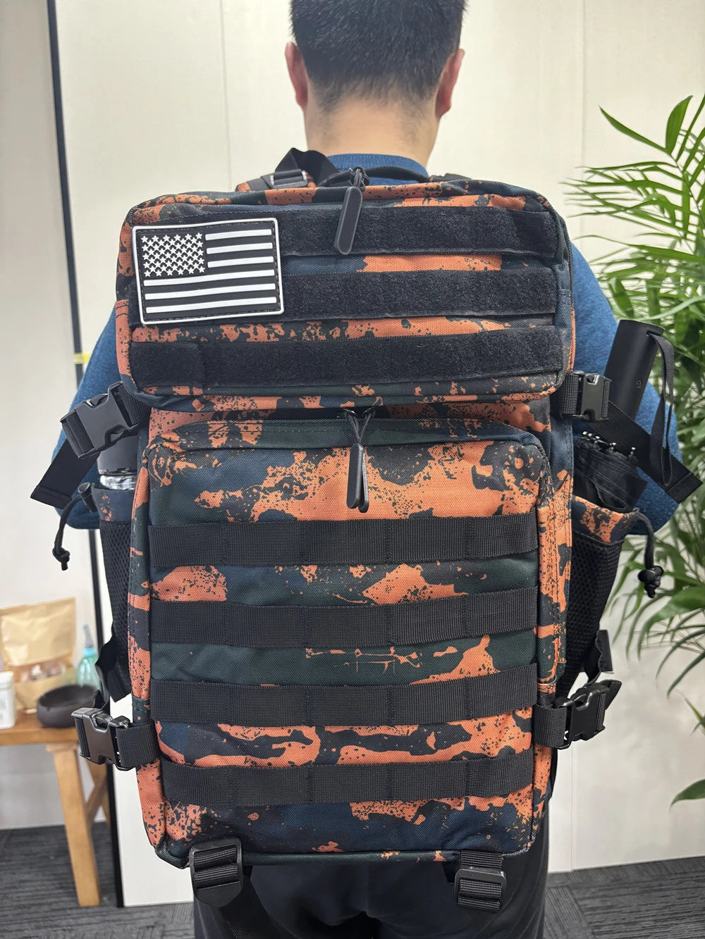45L Tactical MOLLE Backpack | Waterproof Nylon, Softback