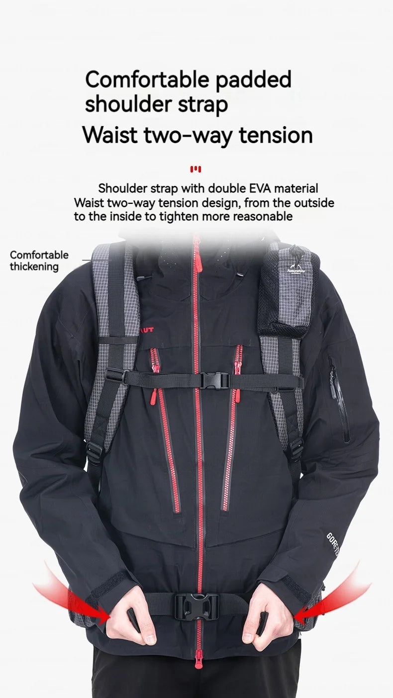 Naturehike Rock Series Hiking Backpack | 40L / 60L, Rain Cover, 420D Nylon