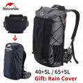 Naturehike Rock Series Hiking Backpack | 40L / 60L, Rain Cover, 420D Nylon