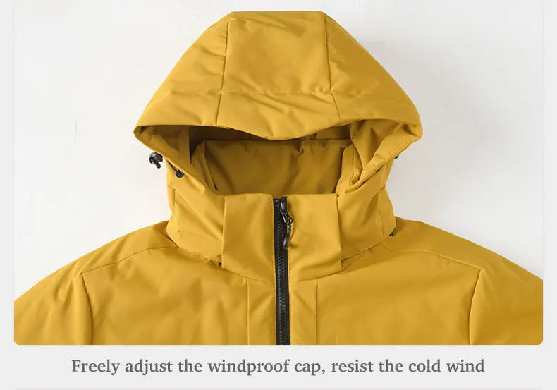 JNLN Unisex Waterproof Fleece Jackets Winter Windproof Thermal Windbreaker Men Women Hiking Camping Skiing Climbing Raincoat